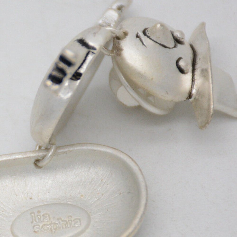 LIA SOPHIA Dangling Snowman pin - Picture 4 of 6